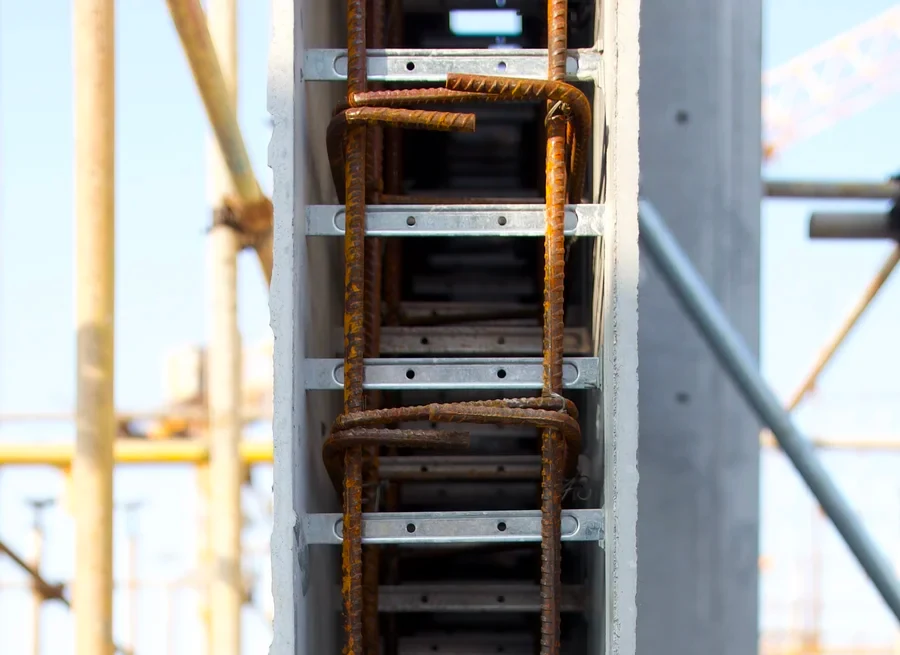 Open cavity before structural pour