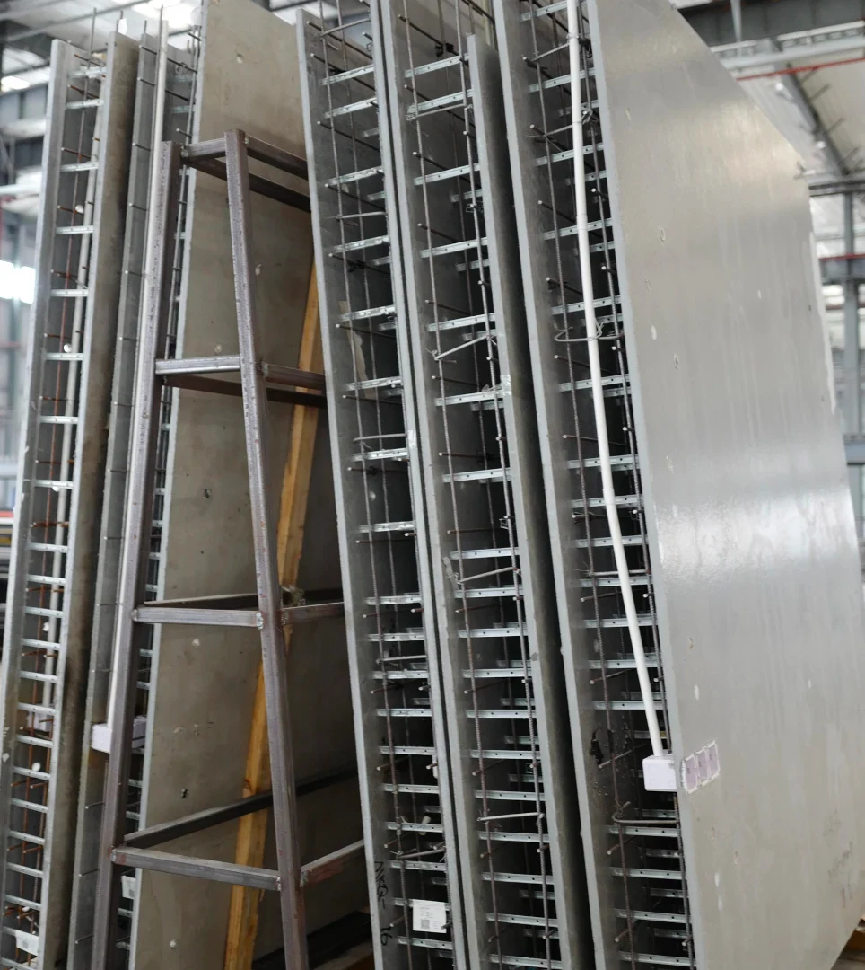 Factory-produced ShellForm units with QR labels